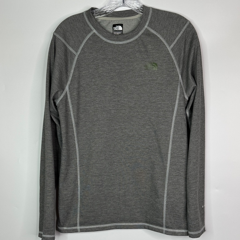 The North Face Flashdry Gray Voltage Crew Long Sleeve Shirt Size Small